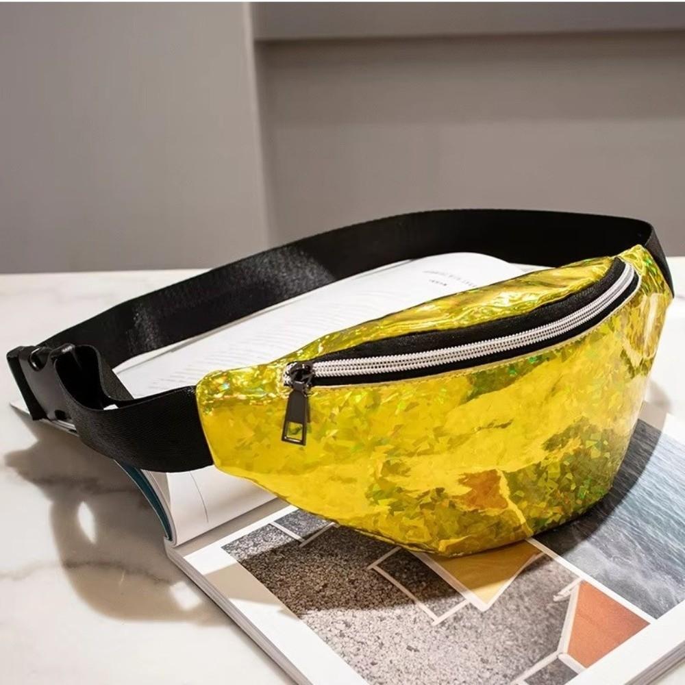 Elegant Sequins Waist Bag Large Capacity Holographic Belt Bag Cool Laser Fanny Pack Summer
