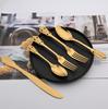 12Pcs 18/8 Stainless Steel Royal Cutlery Set Shiny Gold Dinnerware Tableware Knives Forks Spoons Western Dinner Set