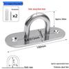 304 Stainless Steel Ceiling Hook Set - U-shaped Load-bearing Hang & Lift Hook for Fans, Sandbags, Lamps & Pendants