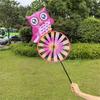 Child Friendly Owl Animal Windmill Outdoor Decoration Whirling Motion Toy Plastic Fabric Easy Install Yard Landscape Art