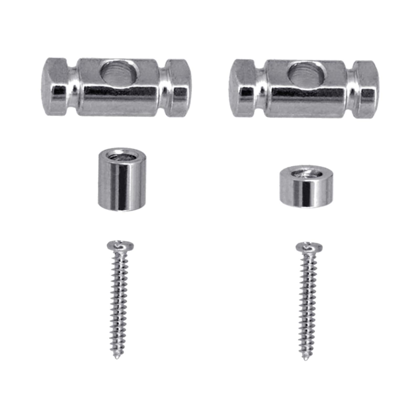 Гитарные роликовые струнодержатели Электрические гитарные струнодержатели Дерево Стандартные роликовые направляющие для струн с крепежными винтами серебряный