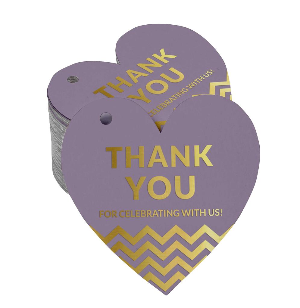 Inkdotpot Danke, dass Sie mit uns gefeiert haben Junggesellinnenabschied-Babyparty-Ruhestand-Hochzeit-Geburtstag Flaschenanhänger Echte Silberfolie Gastgeschenk Anhänger Packung von