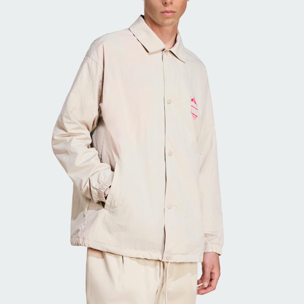 Adidas Sportswear Mercedes - AMG Petronas Formula One Team Summer Coach Loose Comfortable Polo Long Sleeve Jacket Men Jackets Light-Brown JW3362