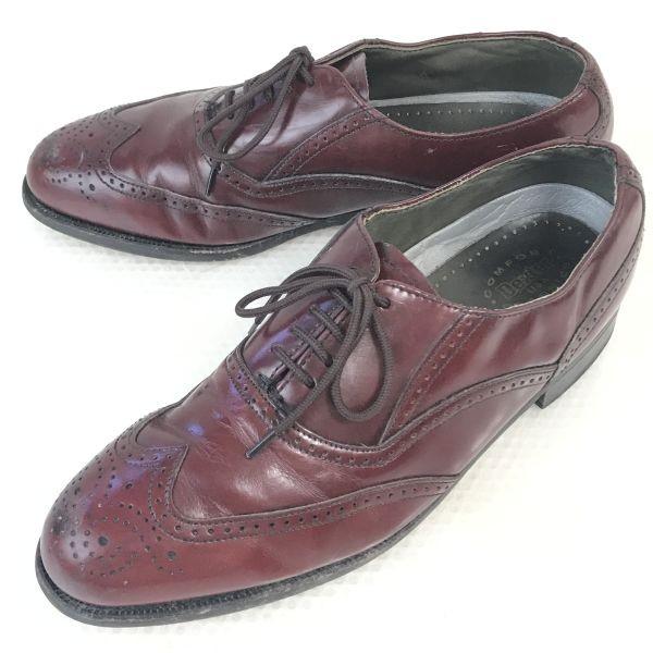 

USED/80s-90s Dexter Full Brogue Wingtip Dress Shoes 25.5-26cm Red Brown