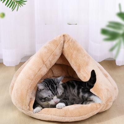 Winter Warm Yurt Dog Kennel Small Dog Closed Slippers Cat Sleeping Bag Cat Kennel Pet Mat