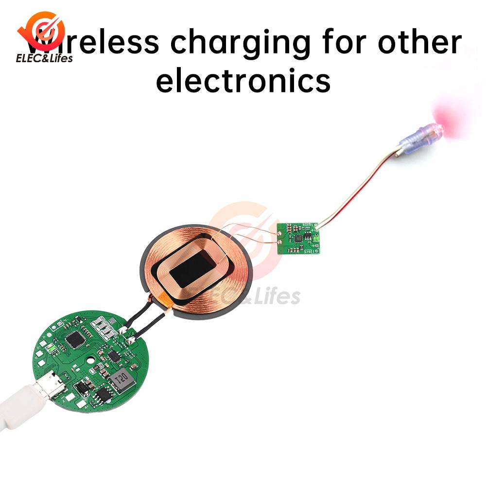 Lithium Battery Wireless Charging 1W 1V 1A Wireless Charging Receiver Module Small Coil Built-in 1.7V Modification Scheme