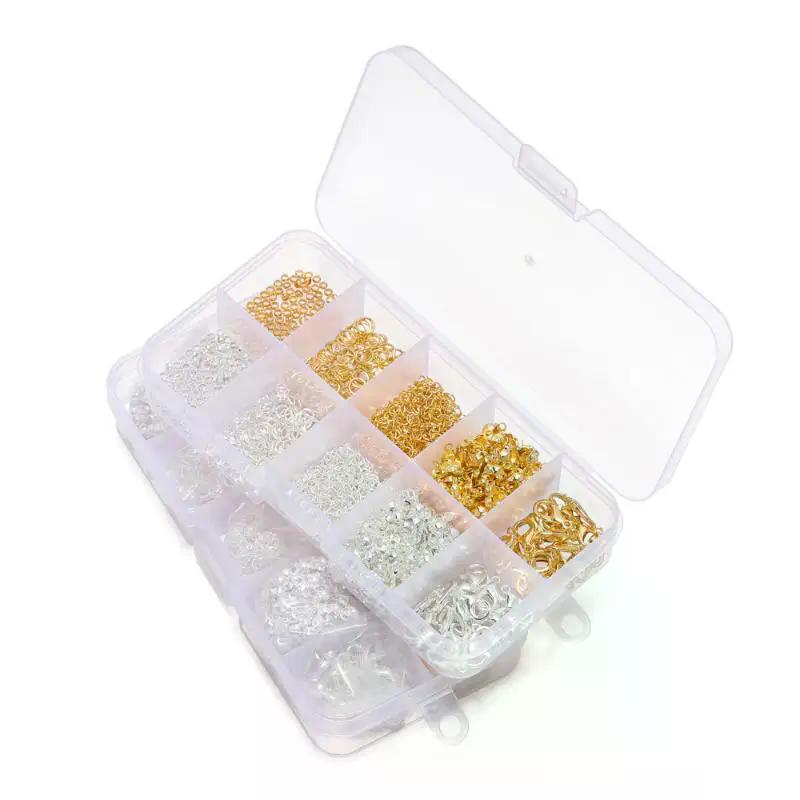 Kit de Inicio para Fabricación de Joyería de 1260 Piezas/Set Pendientes Collar Componentes Cuentas DIY Accesorios para Joyería Adecuado Para Adultos y Principiantes
