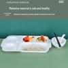 Shengjia A8 White Melamine Divided Canteen Tableware Set