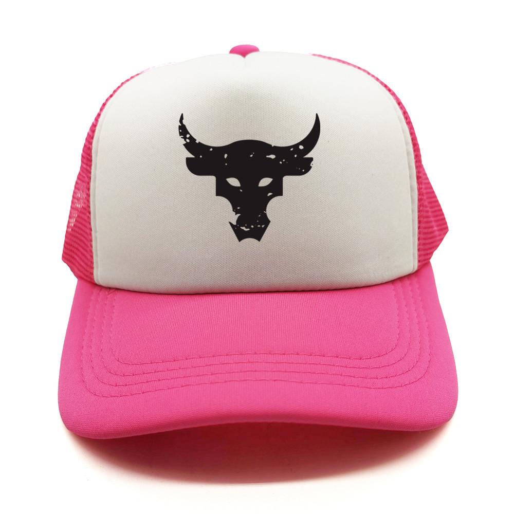 Dwayne Johnson Brahma Bull Tattoo Trucker Cap Unisex Baseball Caps Cool Summer Mesh Net Dwayne Johnson Hat Snapback Hats MZ