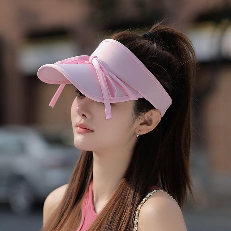 Summer Uv Protection Sun Hat With Butterfly Knot For Women Casual Outdoor Wear