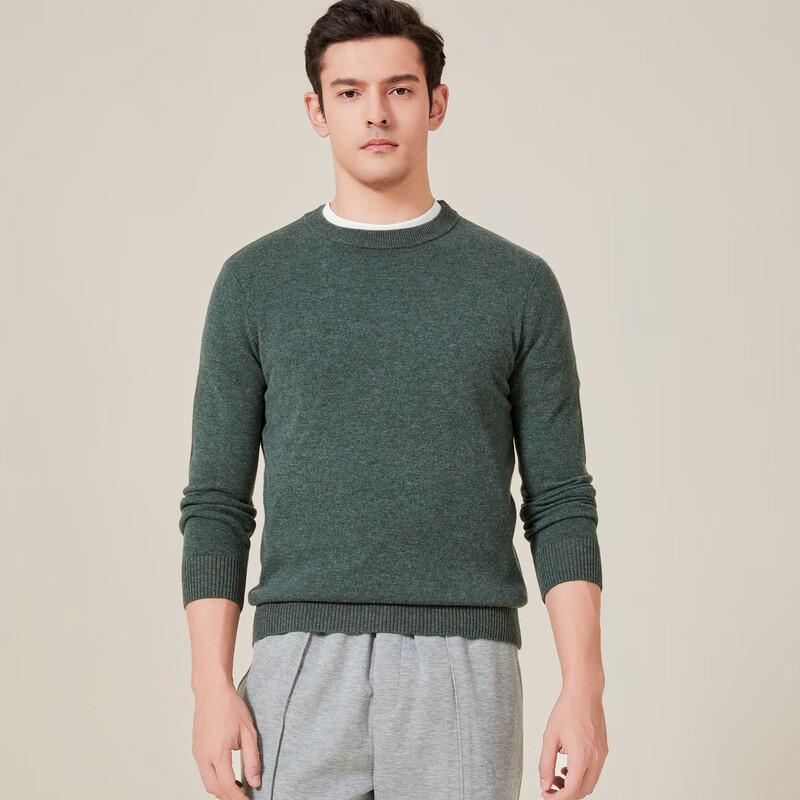 

Jinju Men s 100% Merino Wool Round Neck Sweater 3XL