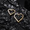 10Pc ASTM F136 Titanium Daith Heart Earring Hoop Cartilage Tragus Helix Rings Hinged Segment Hoop with Clear CZ