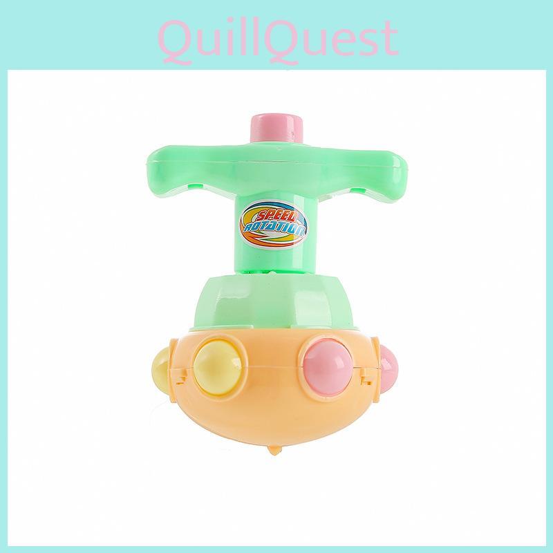 Candy Colored Press Type Rotating Gyroscope With Lighting Function Children Toy For Kids And Students