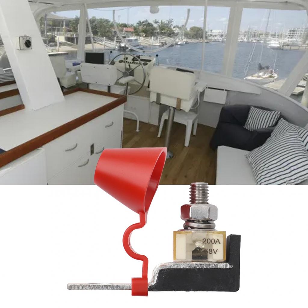 Red Insulating Cap Fuse Holder Terminal 100A 200A 300A