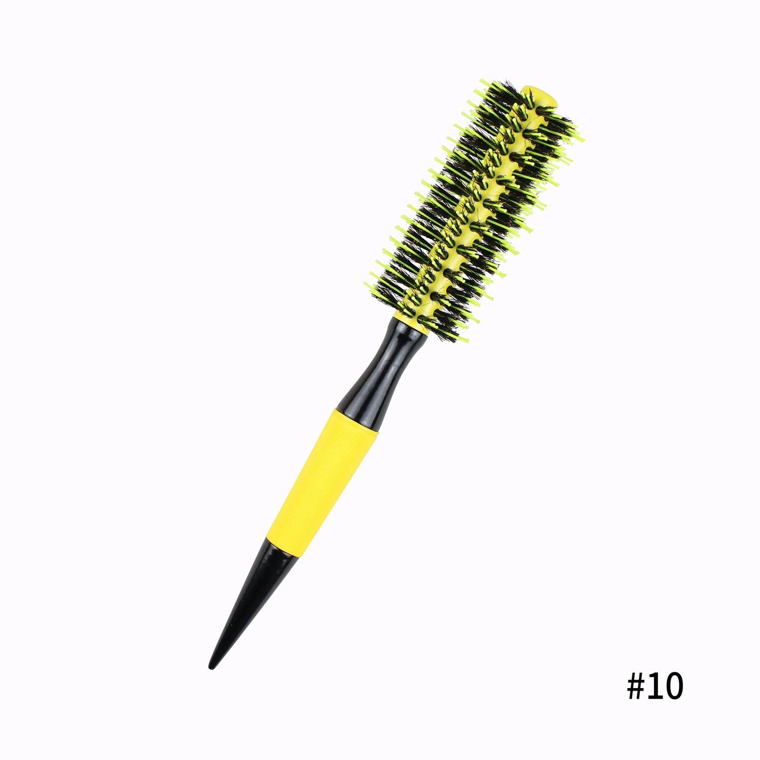 

High-Temperature Resistant Aluminum Tube Curling Comb with Nylon Bristles for Inward Curl or Straight Hair Styling