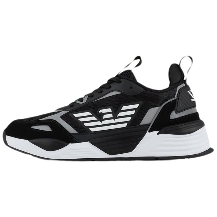 

Emporio Armani Eagle Logo Color Block Low Top Lifestyle Sneakers Unisex sneakers Black White X8X070XK165N629 36