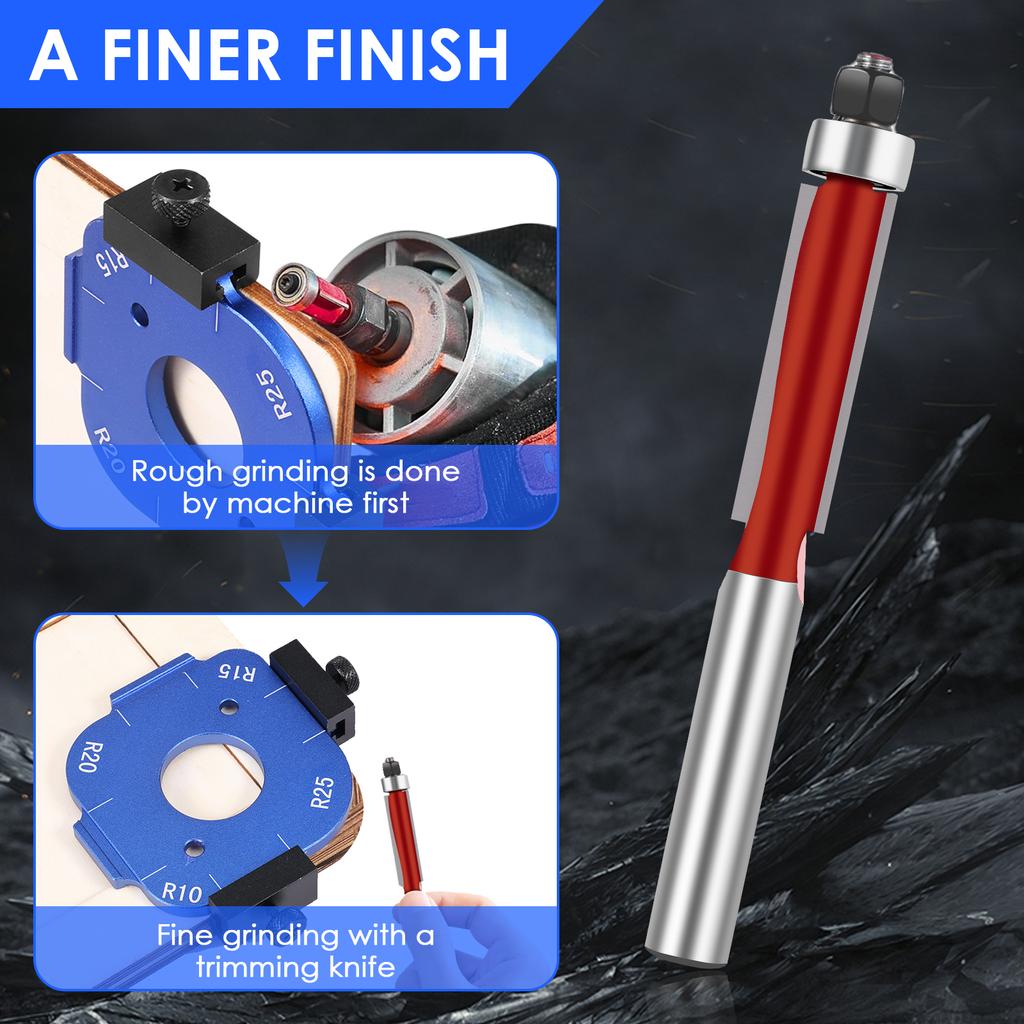 Woodworking Router Corner Radius Template Durable Aluminum Alloy Router Templates  8 Radius to Choose for Furniture Edges or DIY