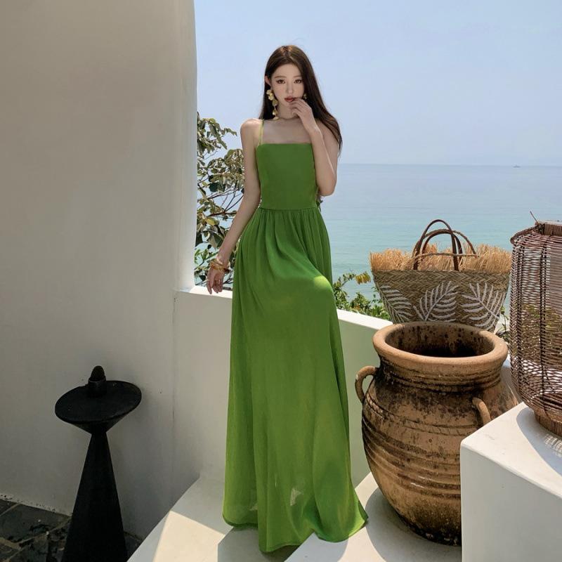 The Wizard of Oz, summer vacation halter suspender dress femininity long dress real shot