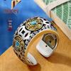 Men's Retro Five Emperors Rotating Coin Ring - Chinese Style Ethnic Open Index Finger Ring