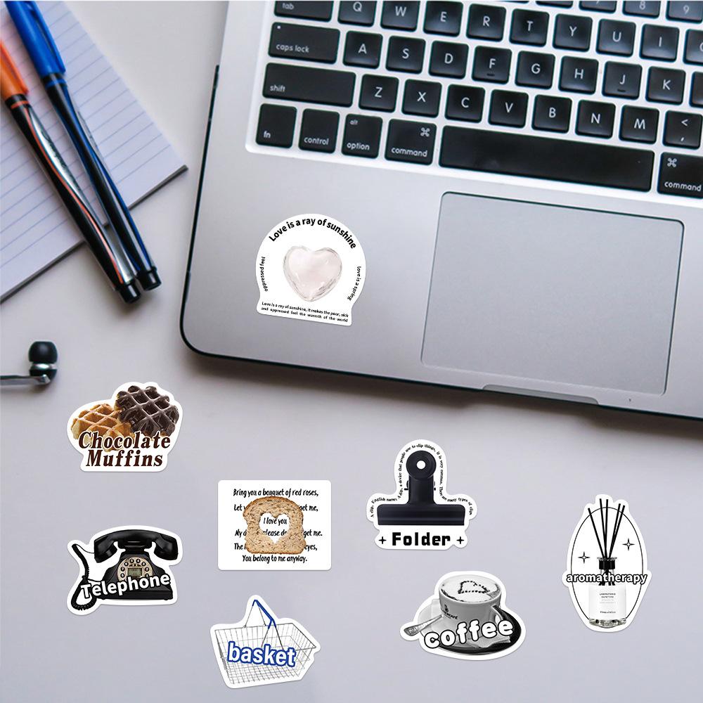 55 Cartoon Ins Simple Style Graffiti Stickers Can Decorate Suitcase Pen Guitar Notebook Waterproof and Explosive