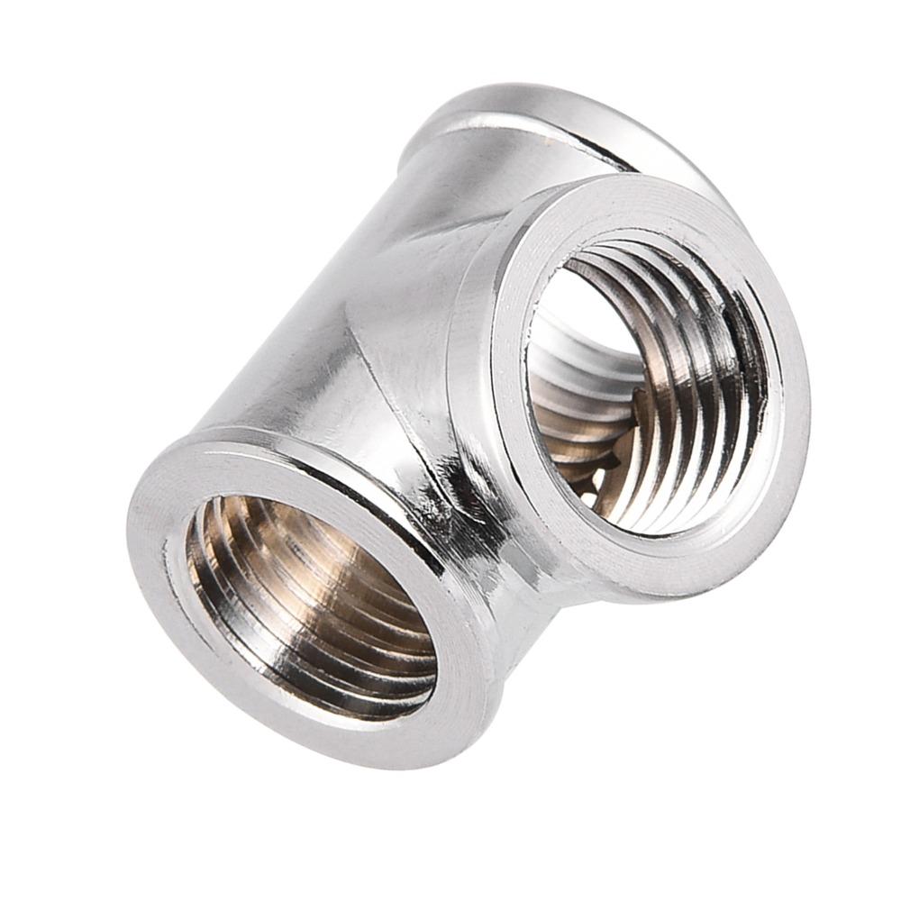 3 Way T Shape Fitting Silver Tube Connector durable Water Cooling Fitting  Water Cooling Systems