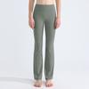 Womens High-Waisted Yoga Leggings With Wide Flared Cuff Breathable Quick-Dry Stretch Fabric Gym Fitness Running