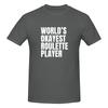World S Okayest Roulette Player  White Simple Tshirt Retro Street Sun Protection Cotton Tee