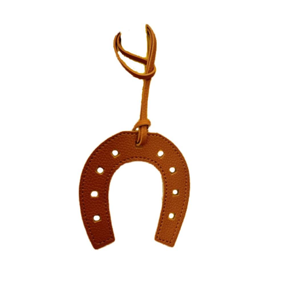 2PCS Fashion Key Chain Leather Purse Accessories Cute Horse Hoof  Pendant  School