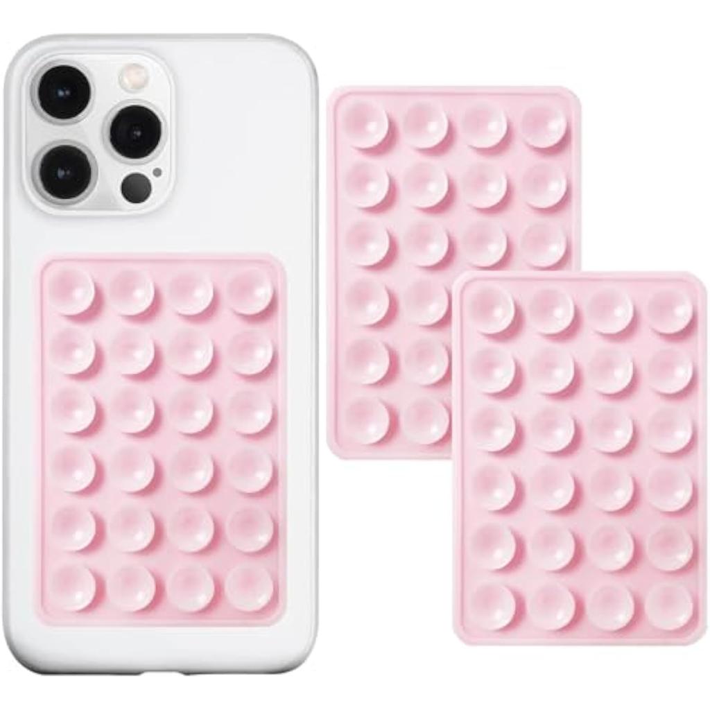 2-pakning Silikon Sugekopp Telefonfeste, Sklisikkert Klebrig Telefongrep for Mobiltelefon for Sterkt Grep Holder for Selfies og Videoer