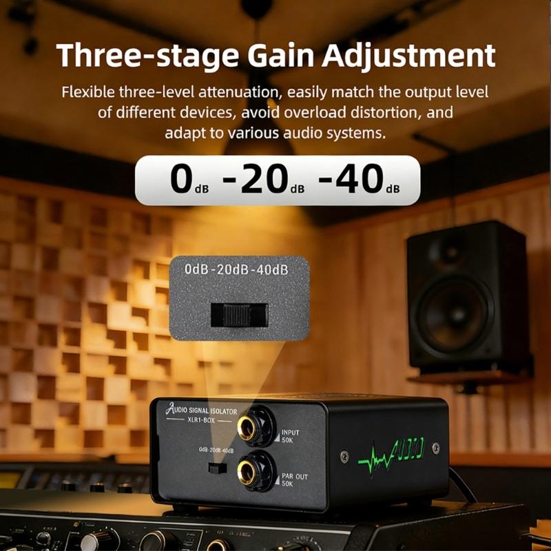 Sound Isolators with 3 Adjustable Gains Levels High Accuracy for Removing Current & in Mixer & Electric Guitars