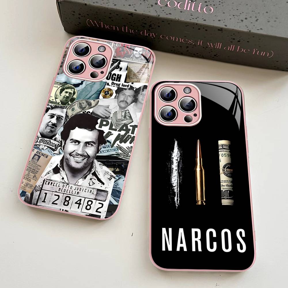 Narcos TV-Serie Pablo Escobar Für IPhone 14 13 12 Mini 11 Pro XS Max X XR 14 Plus Gehärtetes Glas Cover