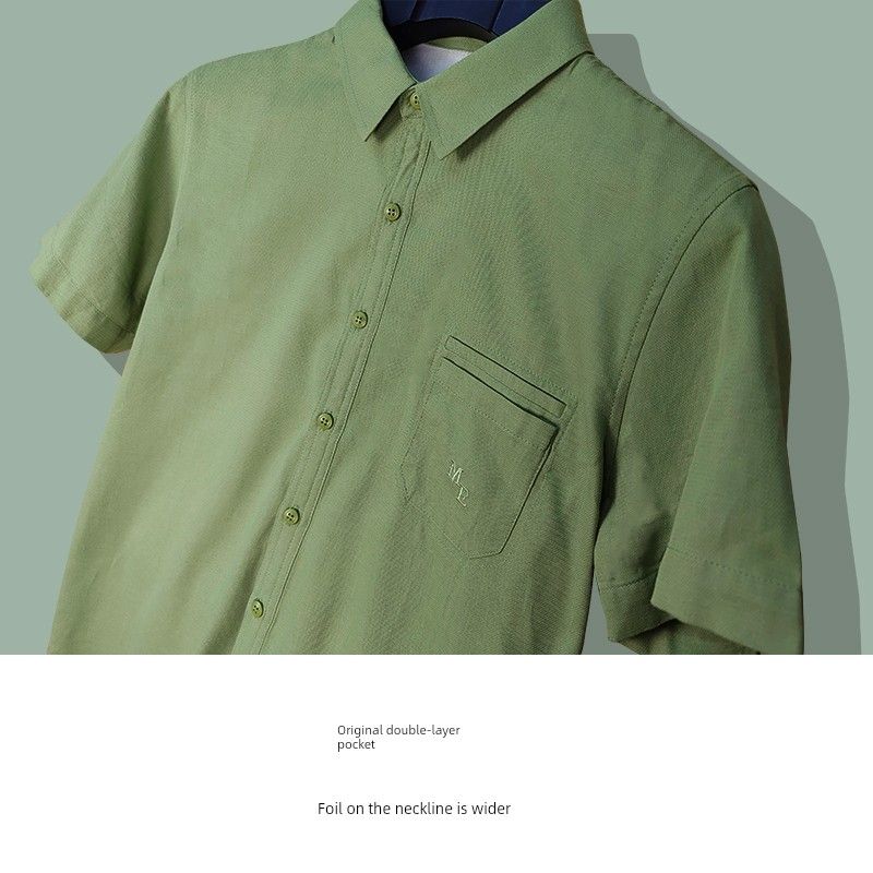 Menseye Menseye Embroidered Leisure Short Sleeve Shirt