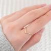 Simple Chevron V Shape Ring or Party 316L Stainless Steel Fashion Jewelry Rings For Women
