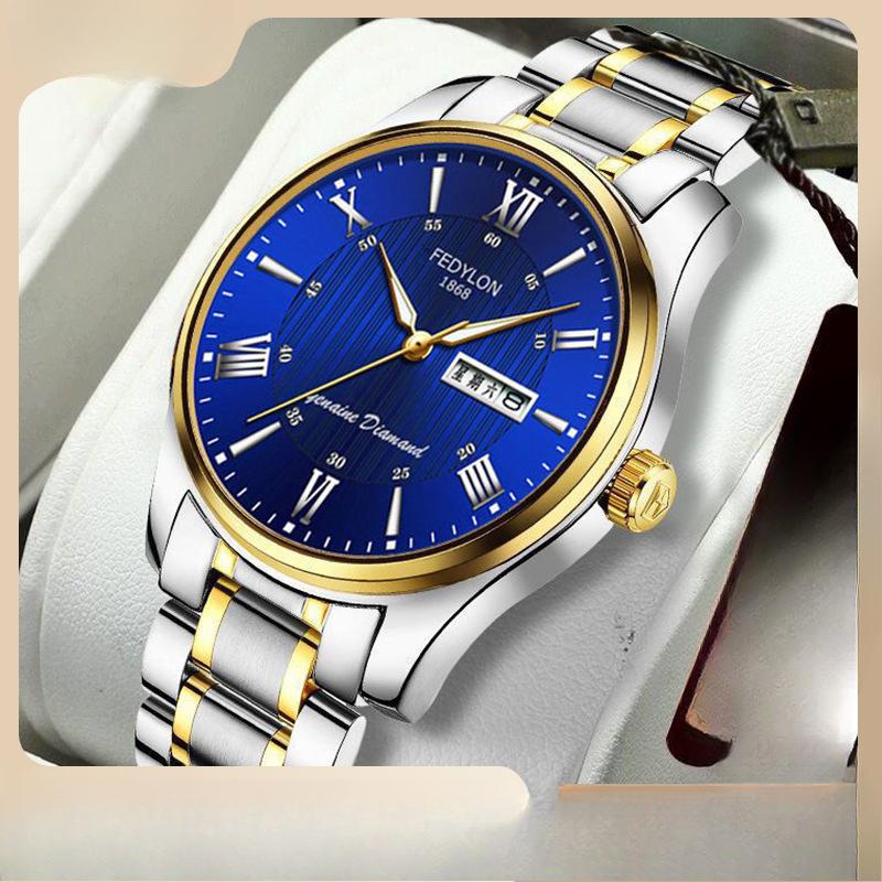 Ceasuri bărbătești noi, sport, cuarț, impermeabile și la modă, curea din oțel luminoasă, ceas bărbătesc, non-mecanic