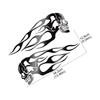 2PCS Motorcycle Oil Tank Stickers Creative Universal Motorbike Flame Skull Decals Tank Reflective Waterproof Decor Accessories