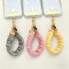 Women's Summer Pleated Phone Lanyard & Wrist Strap - Elegant Charm & Chain