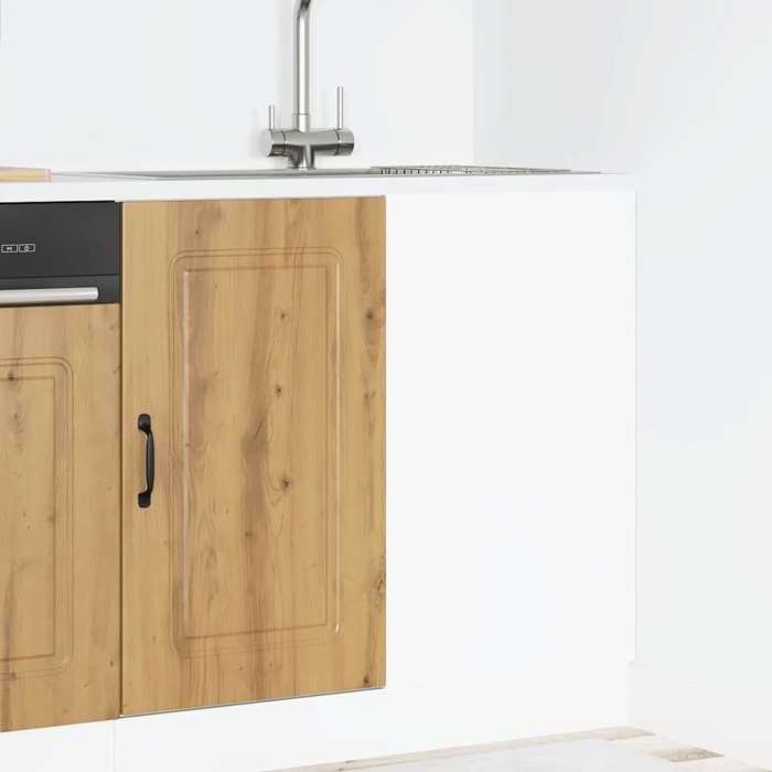 VidaXL Kitchen Cabinet Kalmar Artisan Oak Engineered Wood, Sink Cabinet, Kitchen Cabinet with Drawer 854327