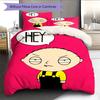 Stewie Griffin Pattern Bedding Home Decoration Birthday Gift ( 1 duvet cover + 2 pillowcase, without core),fan merchandise.