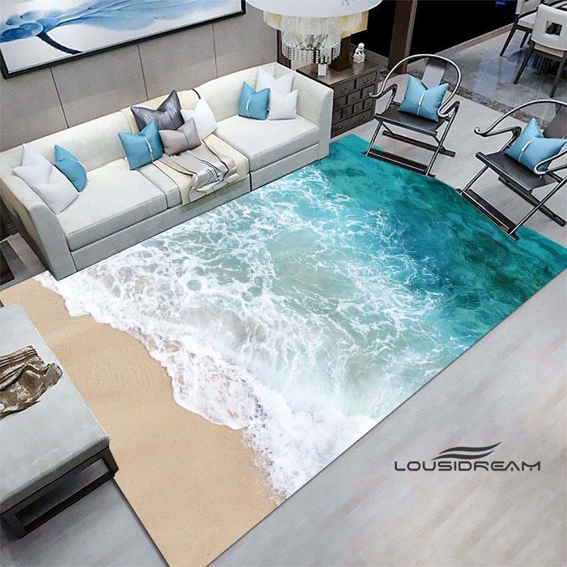 Luxury Fantasy Marble Carpet, Bedroom Carpet, Living Room, Sofa Decoration, Large Green and Gold Game Decoration