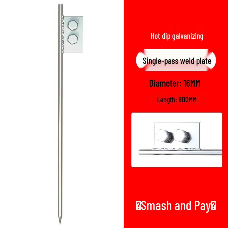 Verzinkte Blitzableiter-Erdungselektrode und Spitze