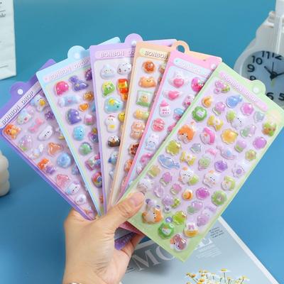3D Cartoon Stickers Toy Relief Hollow Cute Decorative Diy Stickers For Phone Laptop Diary Notebook Kindergarten Awardfor Student