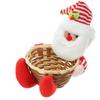 Christmas Candy Basket Decorative Lovely Xmas Gift Holder Christmas Party Favor Storage Basket Holiday Desktop Adornment Xmas