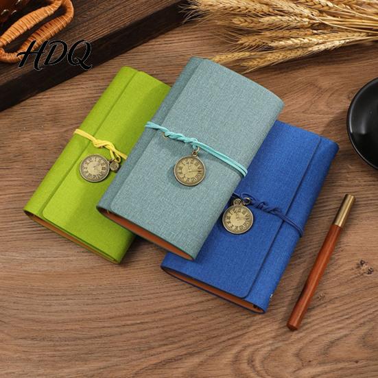 Thick Paper Notebook A6 Faux Leather Journal Notebook 6 Ring Loose Leaf