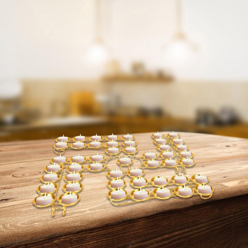 

Металлический подсвечник 62KD на 49 свечей, настольные центральные элементы для спальни, дома, свадебных вечеринок, ужинов, украшения на день рождения CHINA