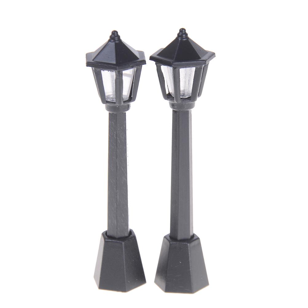5Pcs Street Light Lamp Antique Imitation Fairy Garden Home Miniature Landscape