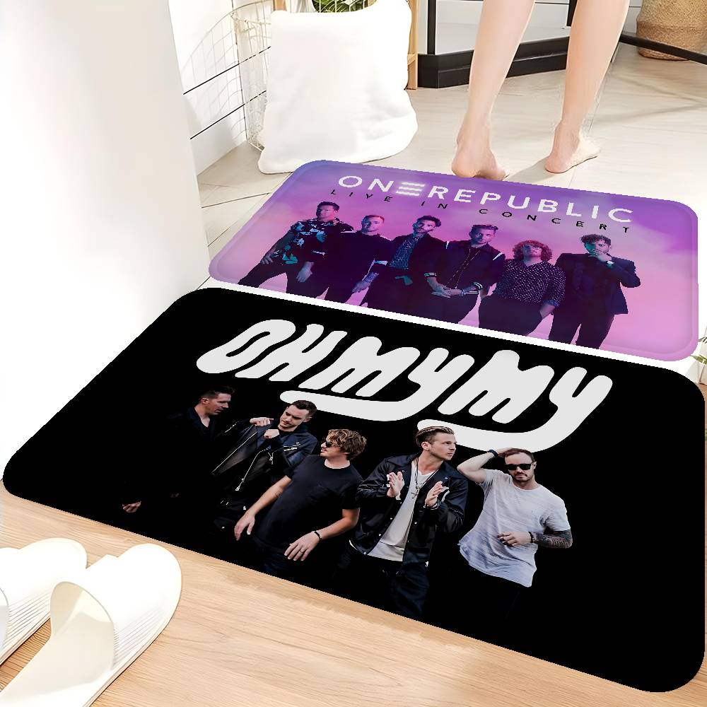 Pop Rock Band O-Onerepublic Floor Mat INS Style Soft Bedroom Floor House Laundry Room Mat Anti-skid Household Carpets