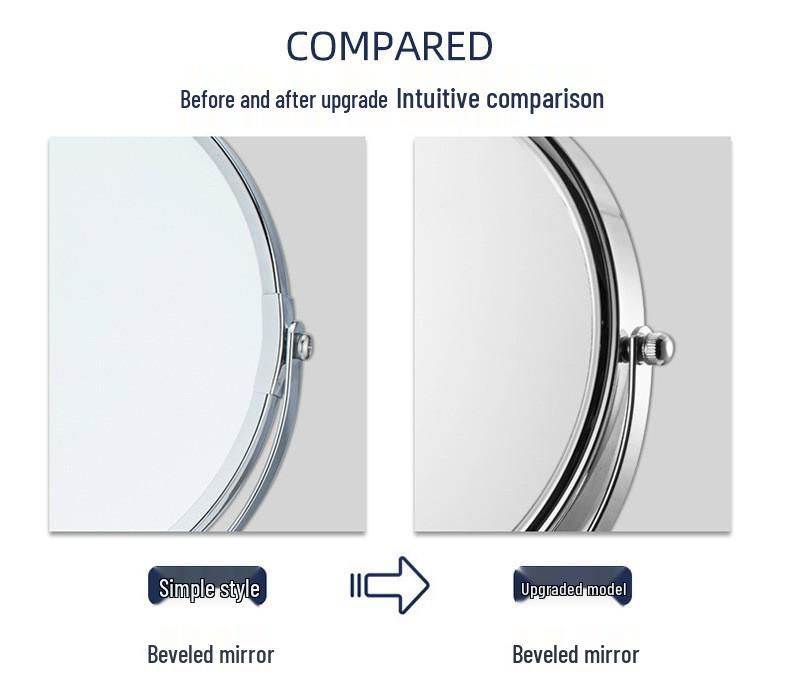 Double-Sided Retractable Wall-Mounted Vanity Mirror for Makeup and Dressing