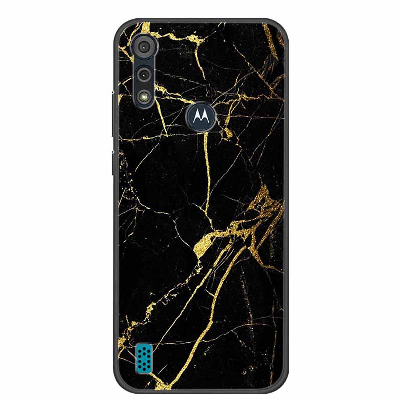 Phone Case for Motorola Moto E6i / E6s 2020 Shockproof Soft Silicone TPU Back Cover for Moto E6s 2020 E 6S 6i Cases Marble Print