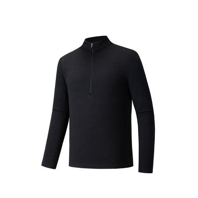 Champion Outdoor Hiking Series Stand Collar Solid Color Comfortable Versatile Long Sleeve Knit Shirt Men Tops 152540403-3