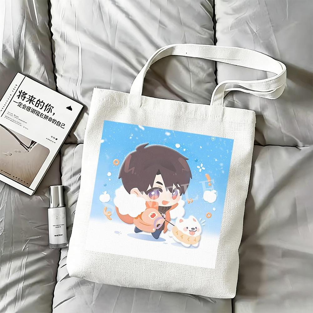 Love and Deepspace Winter Activity Canvas Shoulder Bag Sylus Rafayel Zayne Xavier Caleb Anime Cosplay Character Bag for Fans